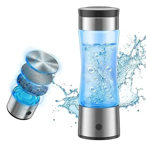 3 in 1 Hydrogen Water Bottle, Hydrogen Water Bottle Generator with SPE PEM Technology Water Ionizer,Portable Rechargeable 3 Min Quick Electrolysis - Suitable for Home Office, Travel