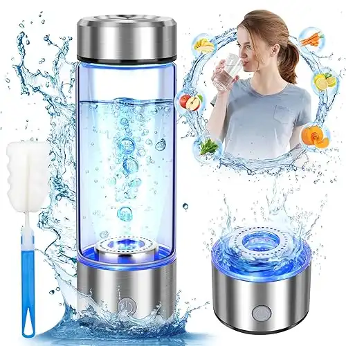 Hydrogen Water Bottle, Hydrogen Water Generator with Advanced SPE PEM Technology, High-Efficiency Portable 420ml Water Ionizer for Office, Travel, Fitness & Everyday Hydration