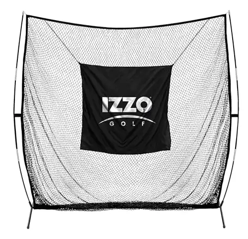 IZZO Titan 7ft x 7ft Golf Practice Hitting Net - Golf Hitting Net for Your Home Or Backyard,Black