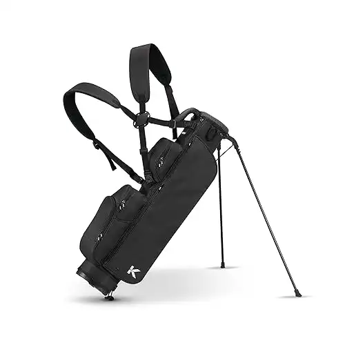 KVV Lightweight Pitch and Putt Golf Bag with Stand, Adjustable Dual Straps, Golf Stand Bag for Extra Storage in a Smaller Size