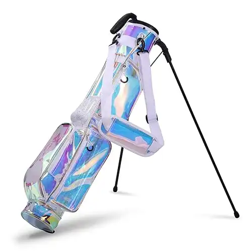 Small Pitch N Putt Golf Bag with Stand Adjustable Strap,Lightweight Sunday Bag Easy Carry 3-7 Clubs to Driving Range,Par 3,Executiv Courses